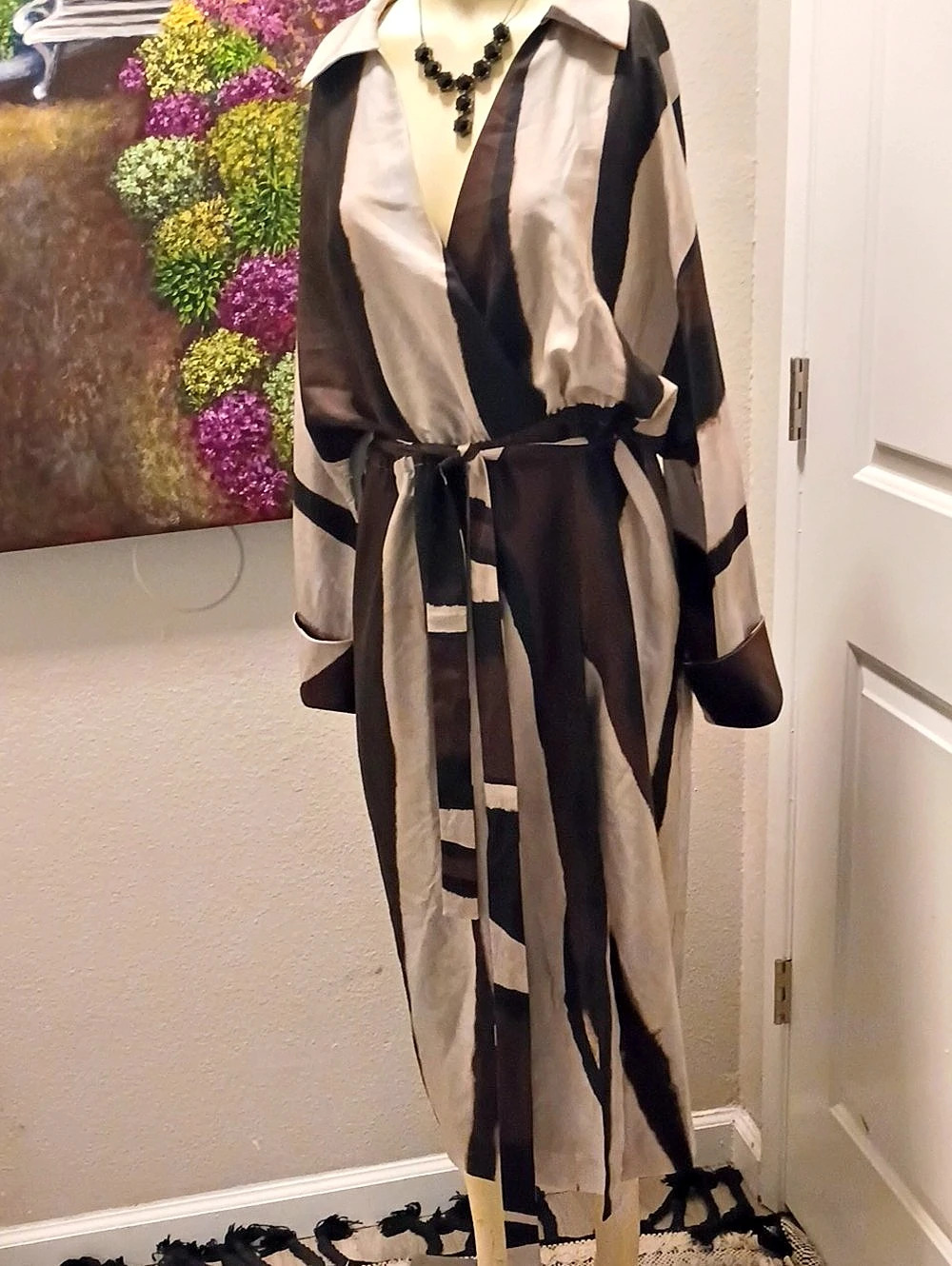 Abstract Print Maxi Dress Size XL Like New